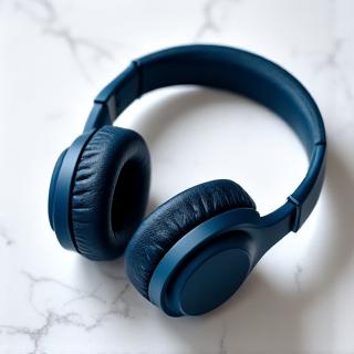 Headphone premium em fundo neutro